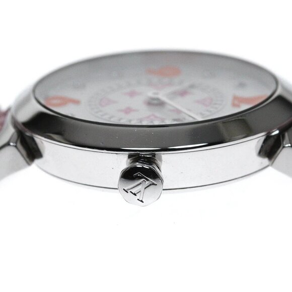 LOUIS VUITTON Tambour Slim MM QA146 8P diamond Quartz Ladies Watch main image 6